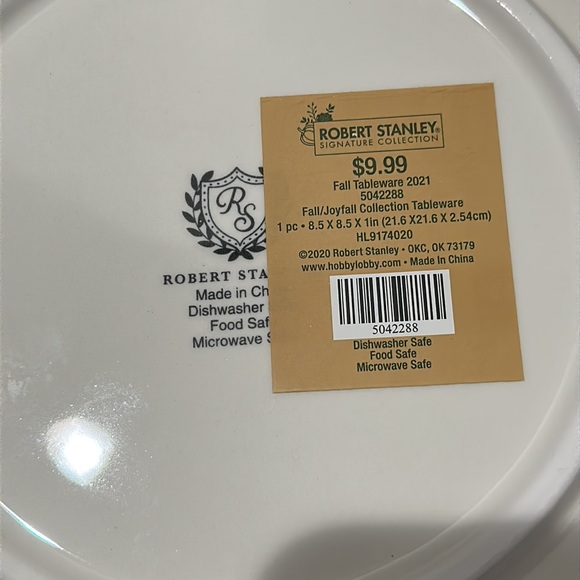 🌸NEW Two pc Plates Fall Decorations Hand Painted NWT. - Picture 9 of 10